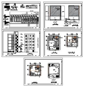 نقشه معماری فاز۱شهرداری به همراه جزئیات مبحث 19