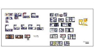 دانلود فایل اتوکد نقشه معماری اتاق خواب همراه بلاک های مبلمان
