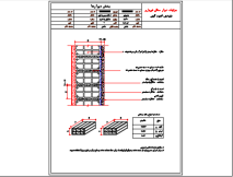 فایل اتوکد دیتیل دیوار سفالی با پوشش اندود گچی dwg