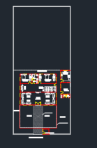 فایل اتوکد پلان مسکونی یک طبقه یک اتاق خواب 218 متر ابعاد 16.80 در 23.70